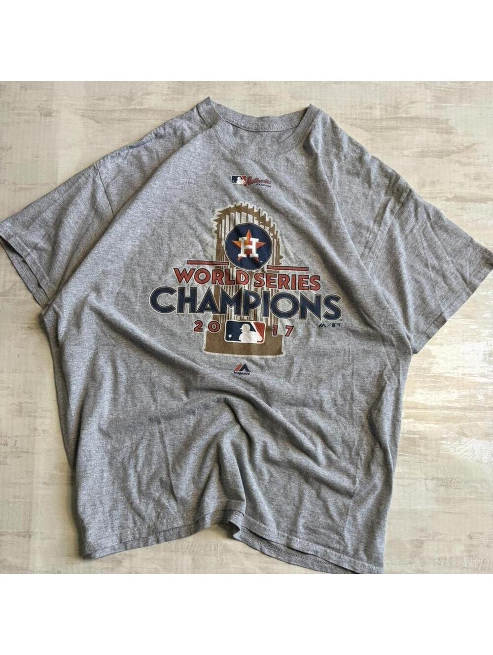 Majestic Athletic grey Houston Astros World Series Champions 2017 graphic tee